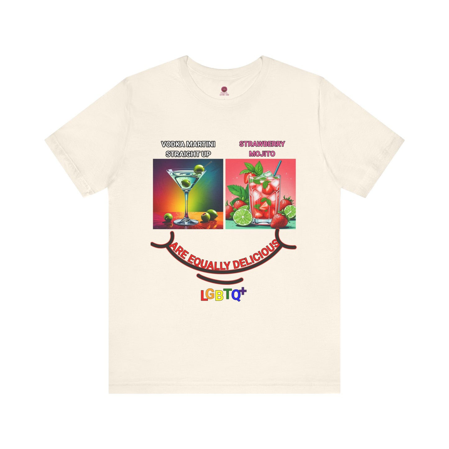 LGBTQ+ All Equally Delicious Cocktails Short Sleeve Tee - Fun Pride Celebrations