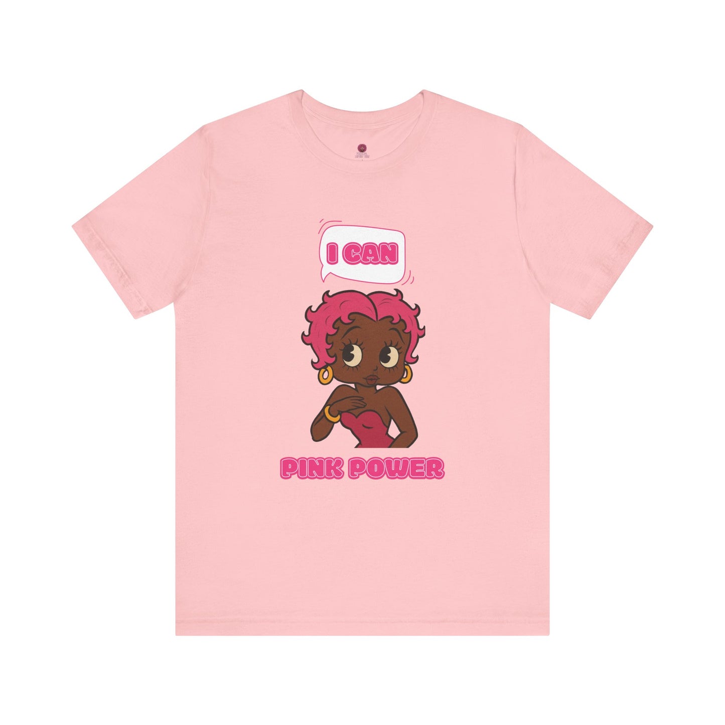Empowering "I Can" Pink Power Tee, Unisex Graphic T-Shirt, Fun Casual Wear, Summer Fashion, Feminism Apparel