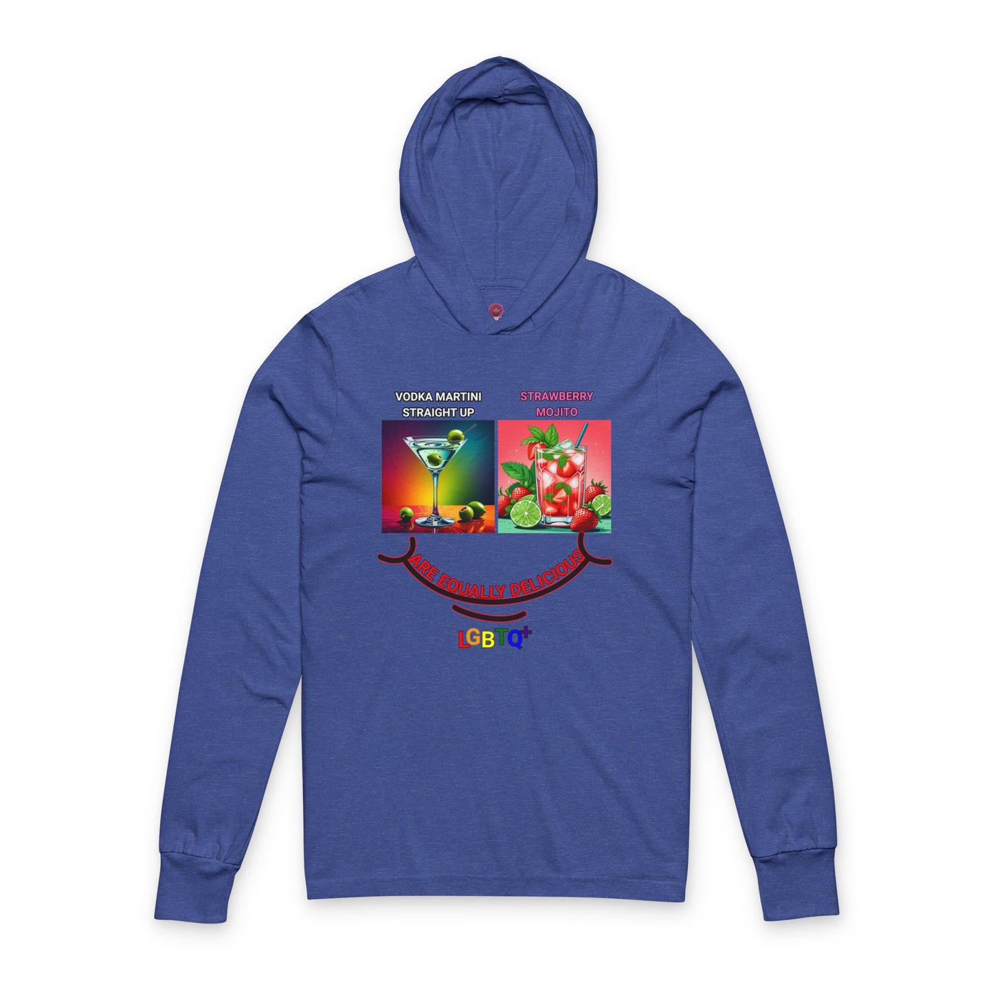 LGBTQ+ All Equally Delicious Cocktails Long Sleeve Hooded Tee - Fun Pride Celebrations