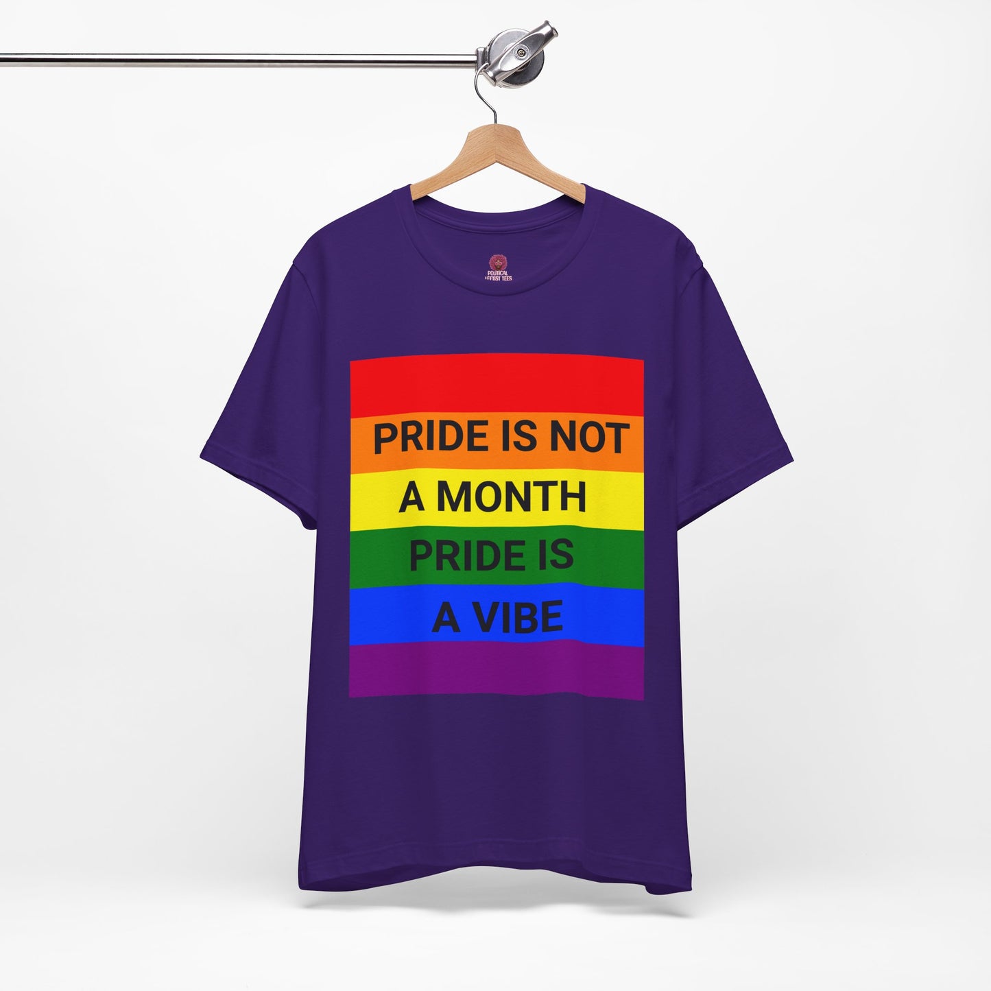 Pride Vibe Unisex Graphic T-Shirt, LGBTQ+ Pride Month Apparel, Rainbow Pride Clothing