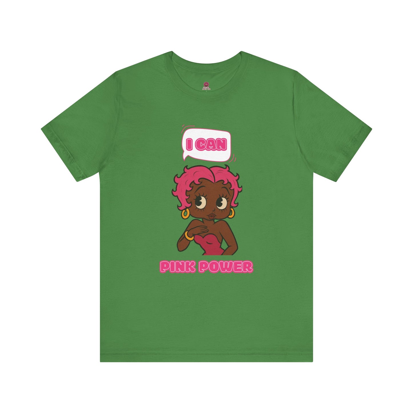 Empowering "I Can" Pink Power Tee, Unisex Graphic T-Shirt, Fun Casual Wear, Summer Fashion, Feminism Apparel