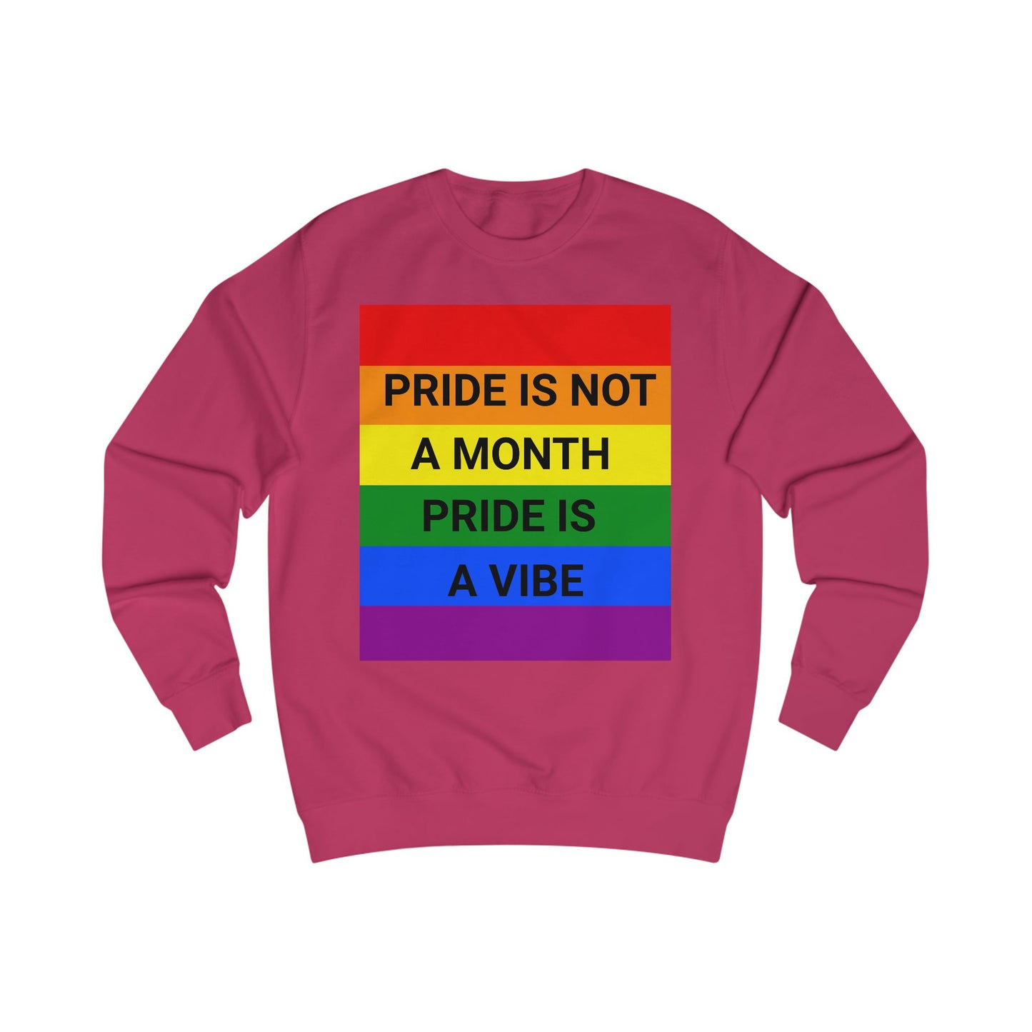 Pride Vibe Unisex Graphic Sweatshirt, LGBTQ+ Pride Month Apparel, Rainbow Pride Clothing