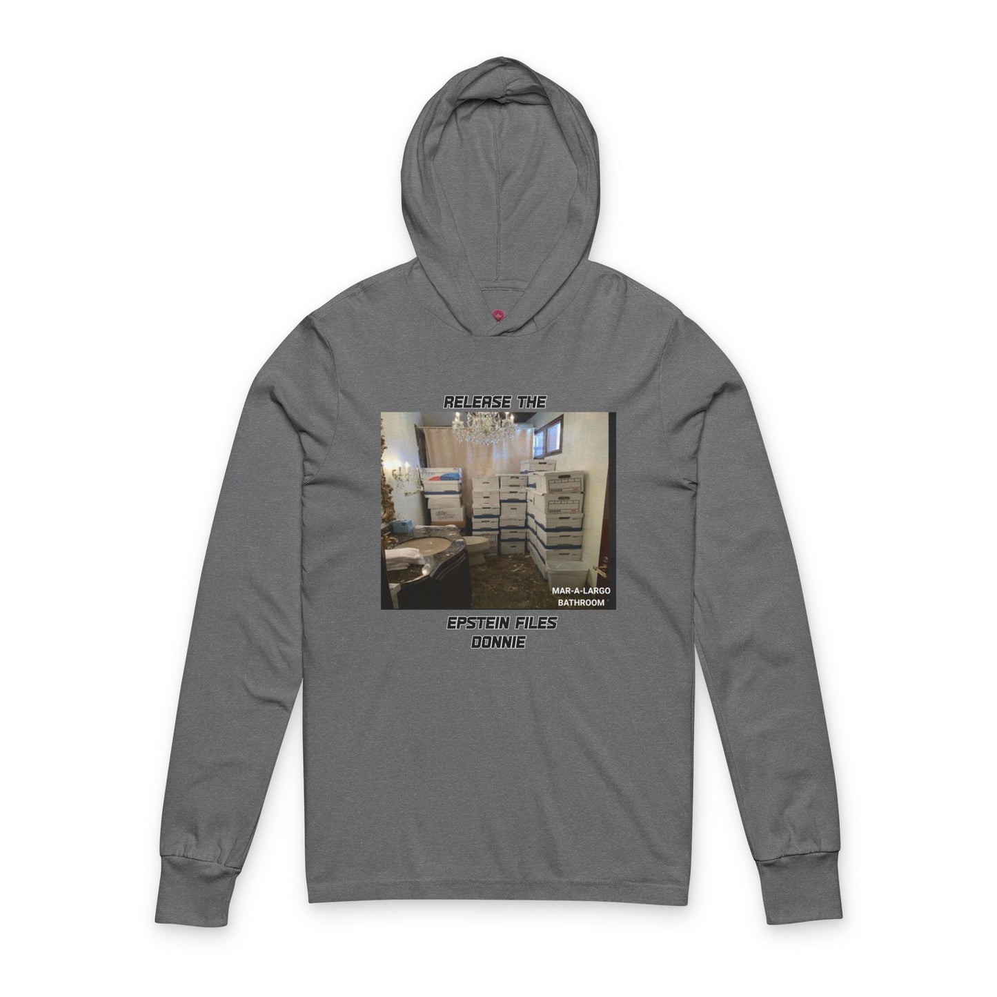 Release The Epstein Files Tee: Unisex Long Sleeve Hooded T-Shirt, Casual Wear, Statement Tee, Funny & Quirky Shirt