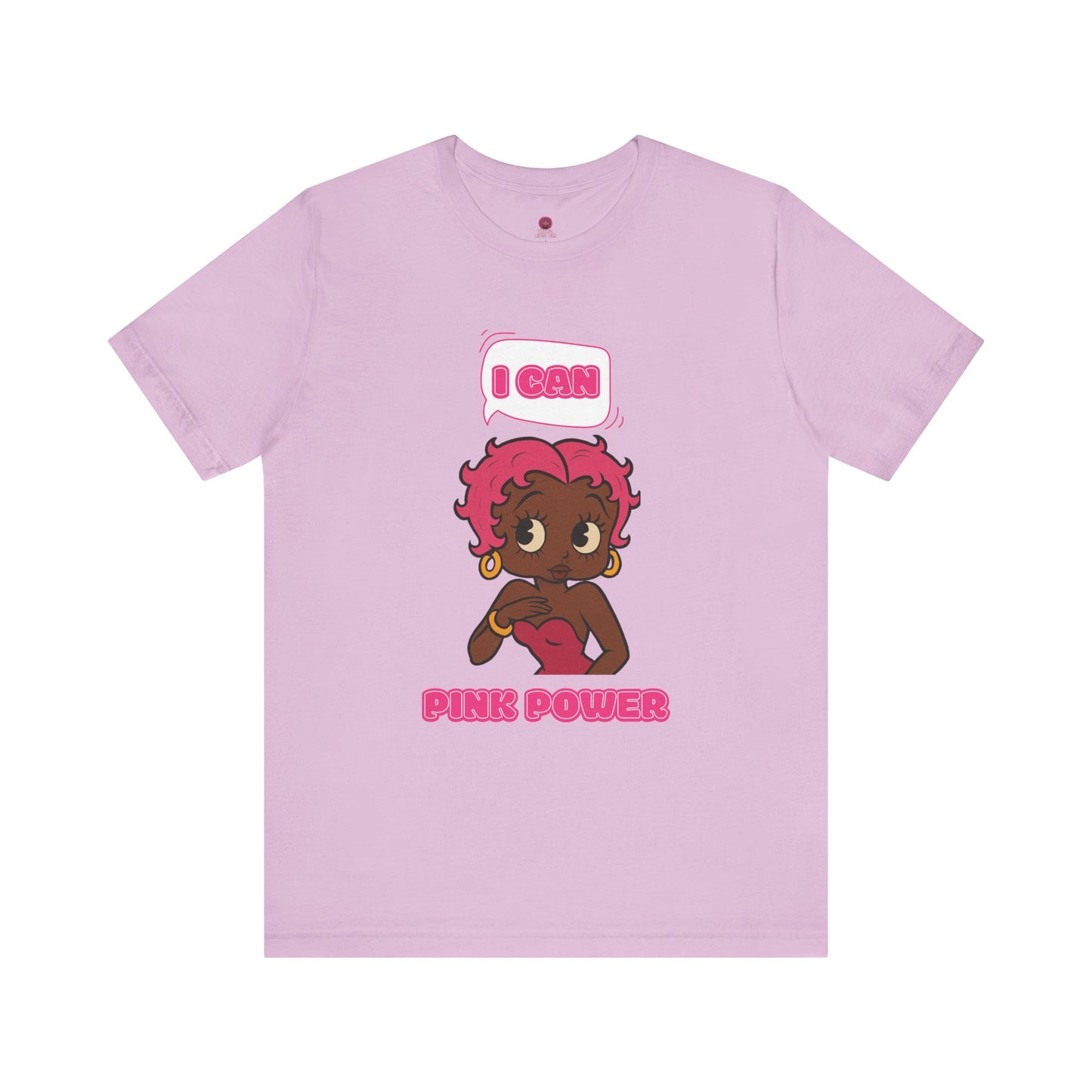 Empowering "I Can" Pink Power Tee, Unisex Graphic T-Shirt, Fun Casual Wear, Summer Fashion, Feminism Apparel