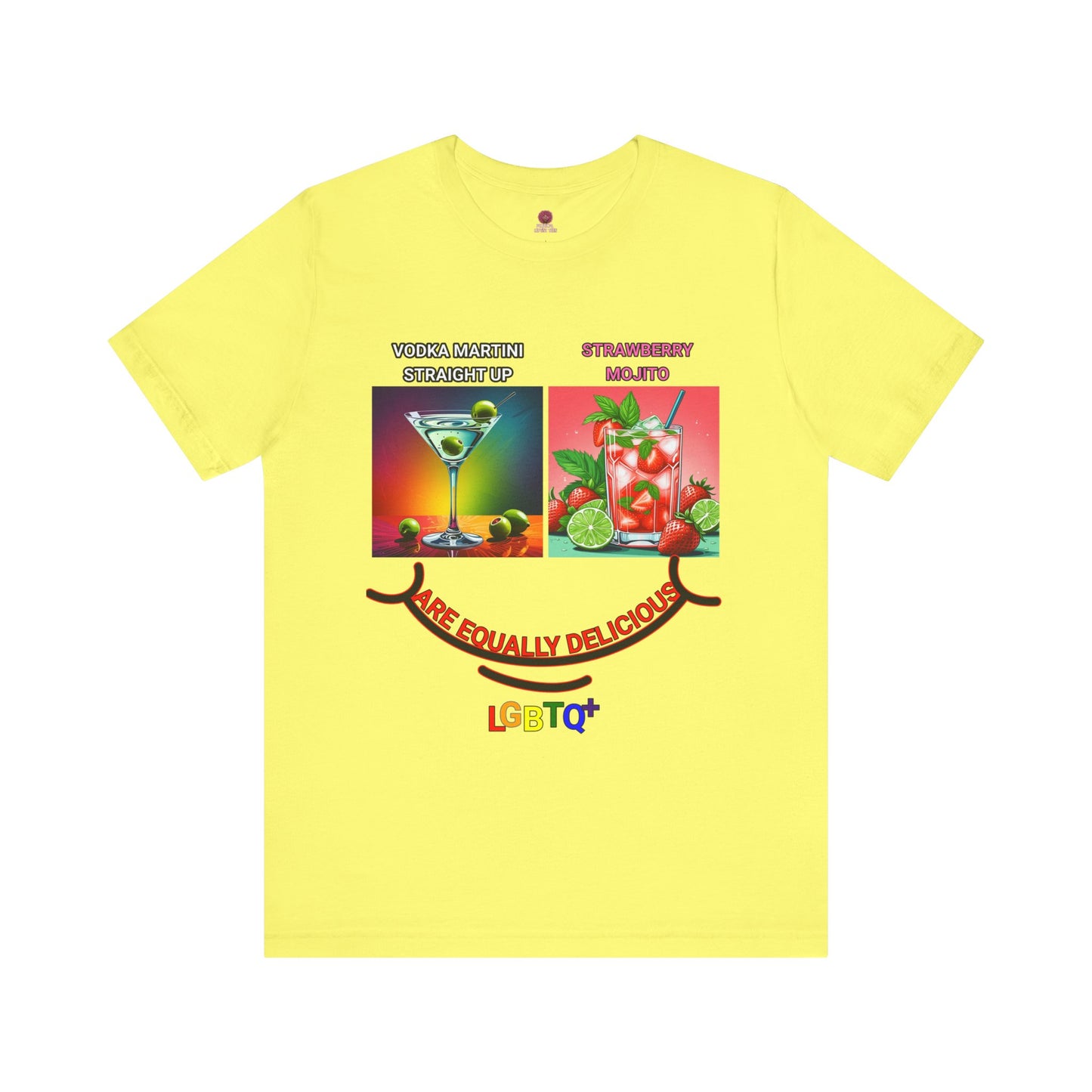 LGBTQ+ All Equally Delicious Cocktails Short Sleeve Tee - Fun Pride Celebrations