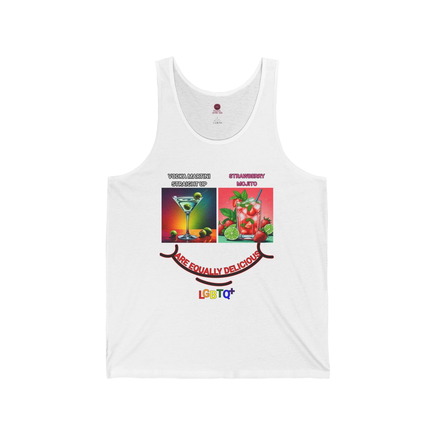 LGBTQ+ All Equally Delicious Cocktails Short Sleeve Tee - Fun Pride Tank Top for Celebrations