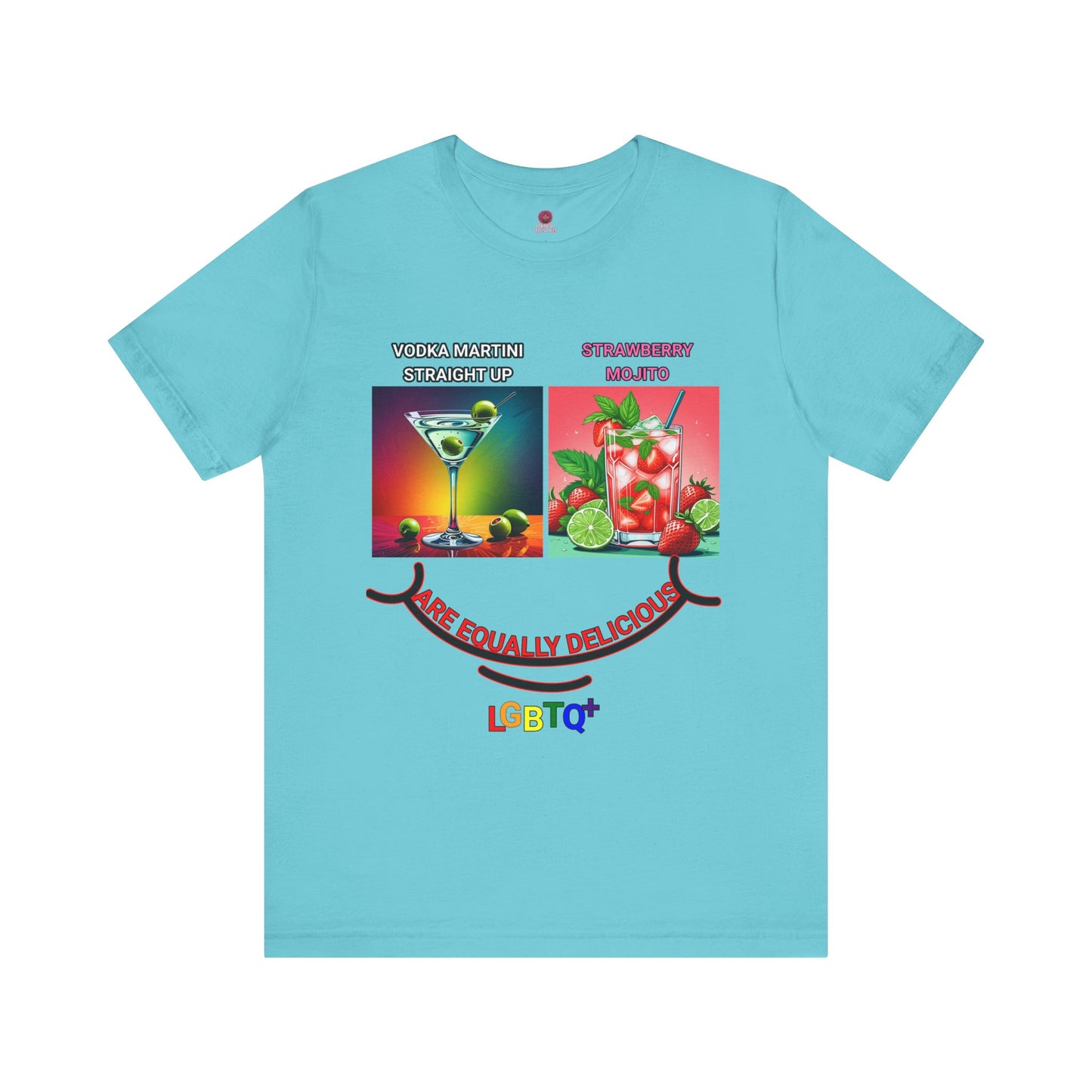 LGBTQ+ All Equally Delicious Cocktails Short Sleeve Tee - Fun Pride Celebrations