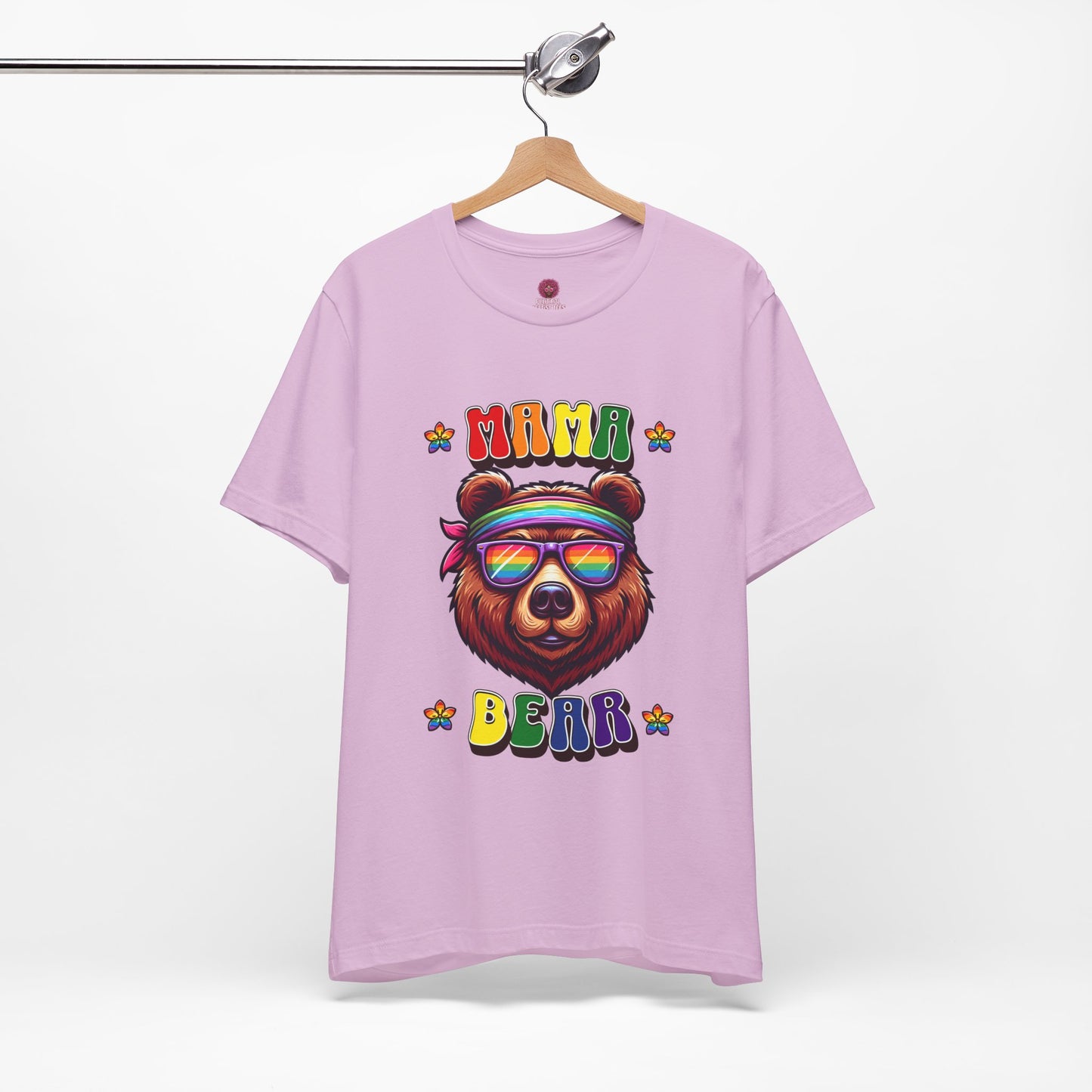 Mama Bear Retro Summer Vibes Pride Tee