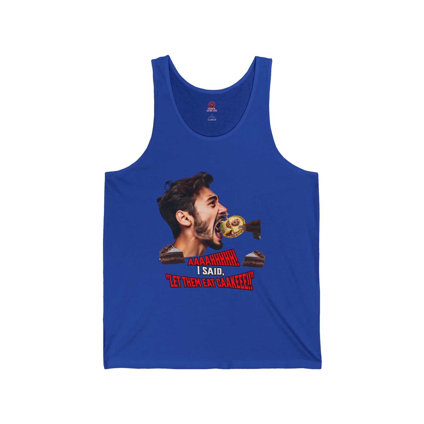 Funny Let Them Eat Cake, Unisex Tank Top, Humorous Gift