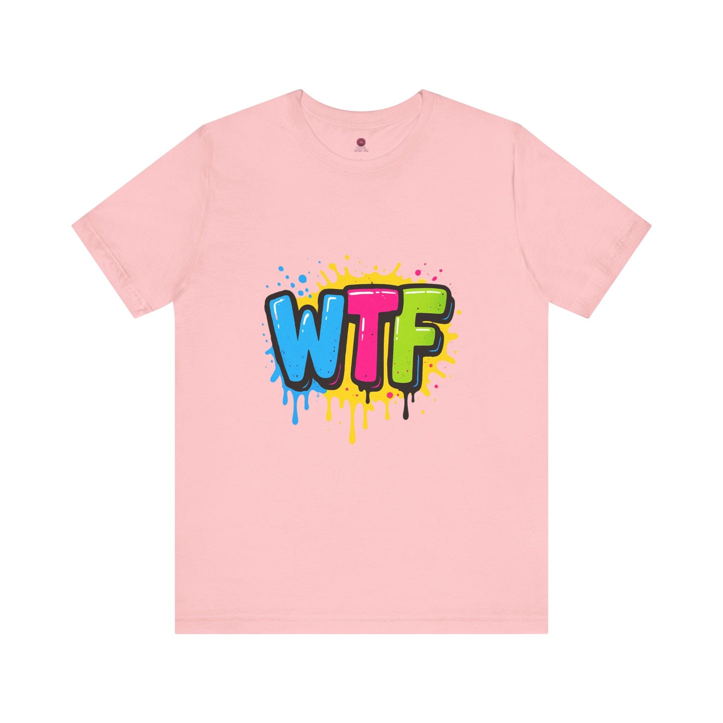 Colorful Back & Front Graphic WTF Tee, Vibrant Unisex Shirt, Fun Casual Wear, Streetwear Style, Everyday Comfort Tee