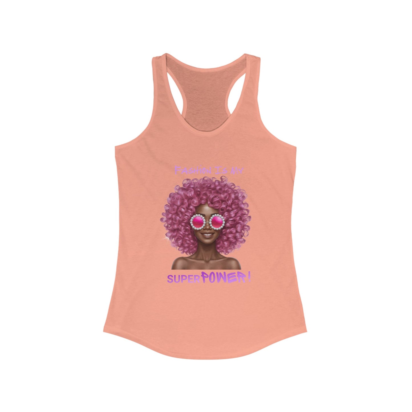 Tank Top - Women's Ideal Racerback Tank - 'Fashion Is My Superpower'