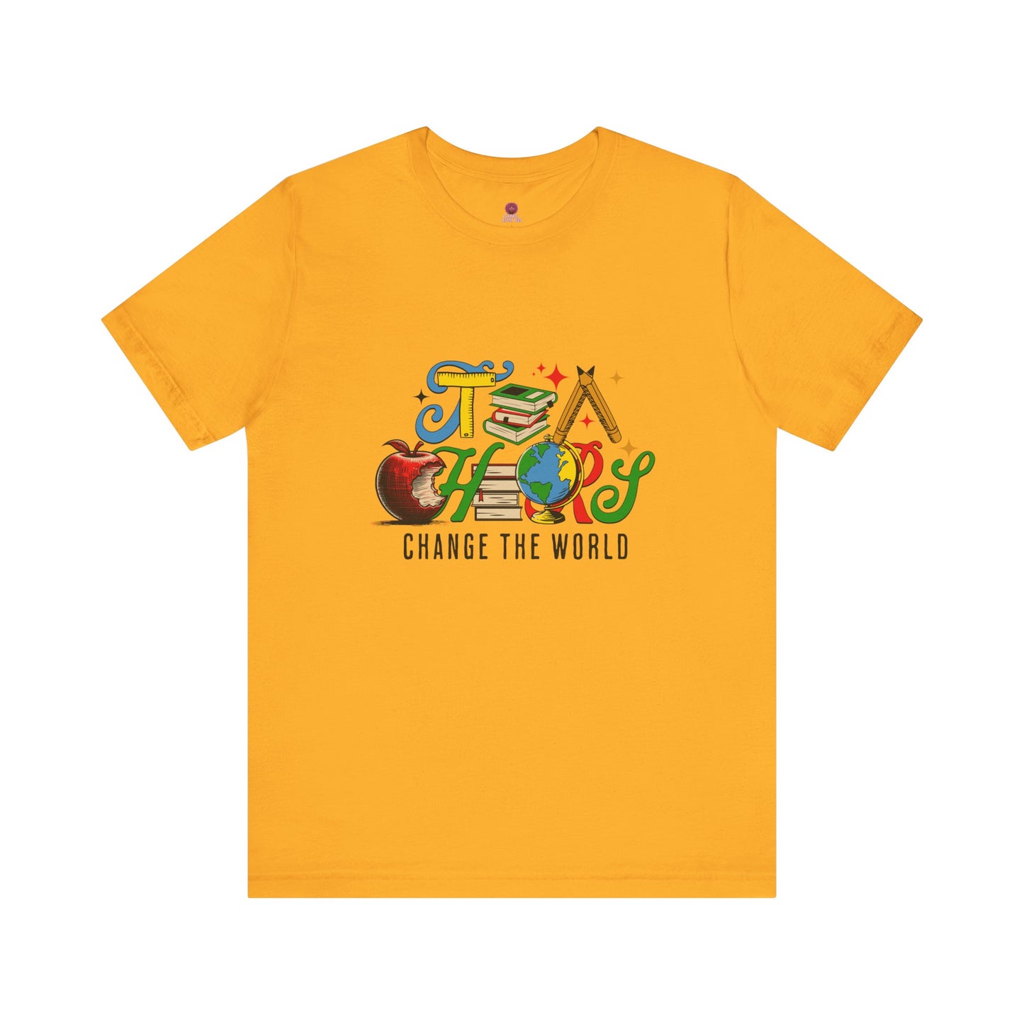 Teacher's Change the World Tee, Inspirational T-Shirt, Gift for Educators, Back to School