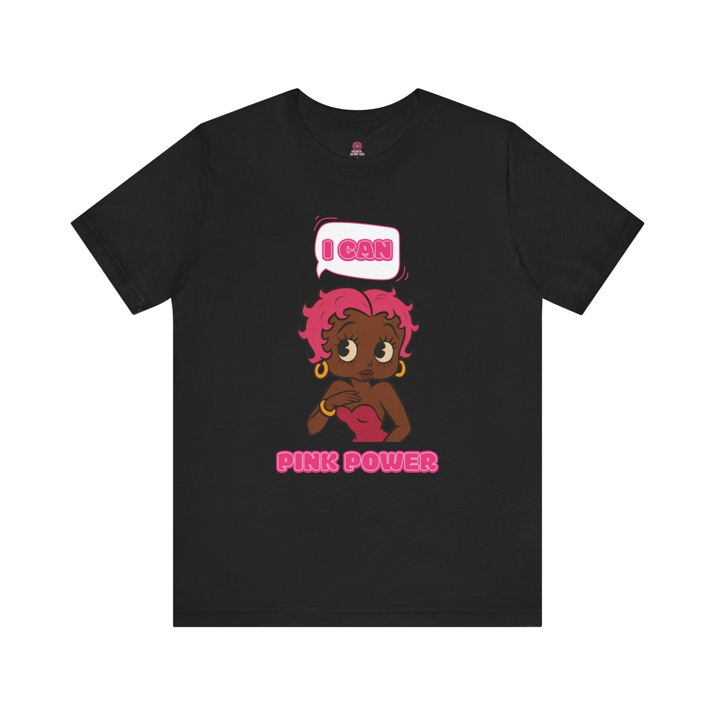 Empowering "I Can" Pink Power Tee, Unisex Graphic T-Shirt, Fun Casual Wear, Summer Fashion, Feminism Apparel
