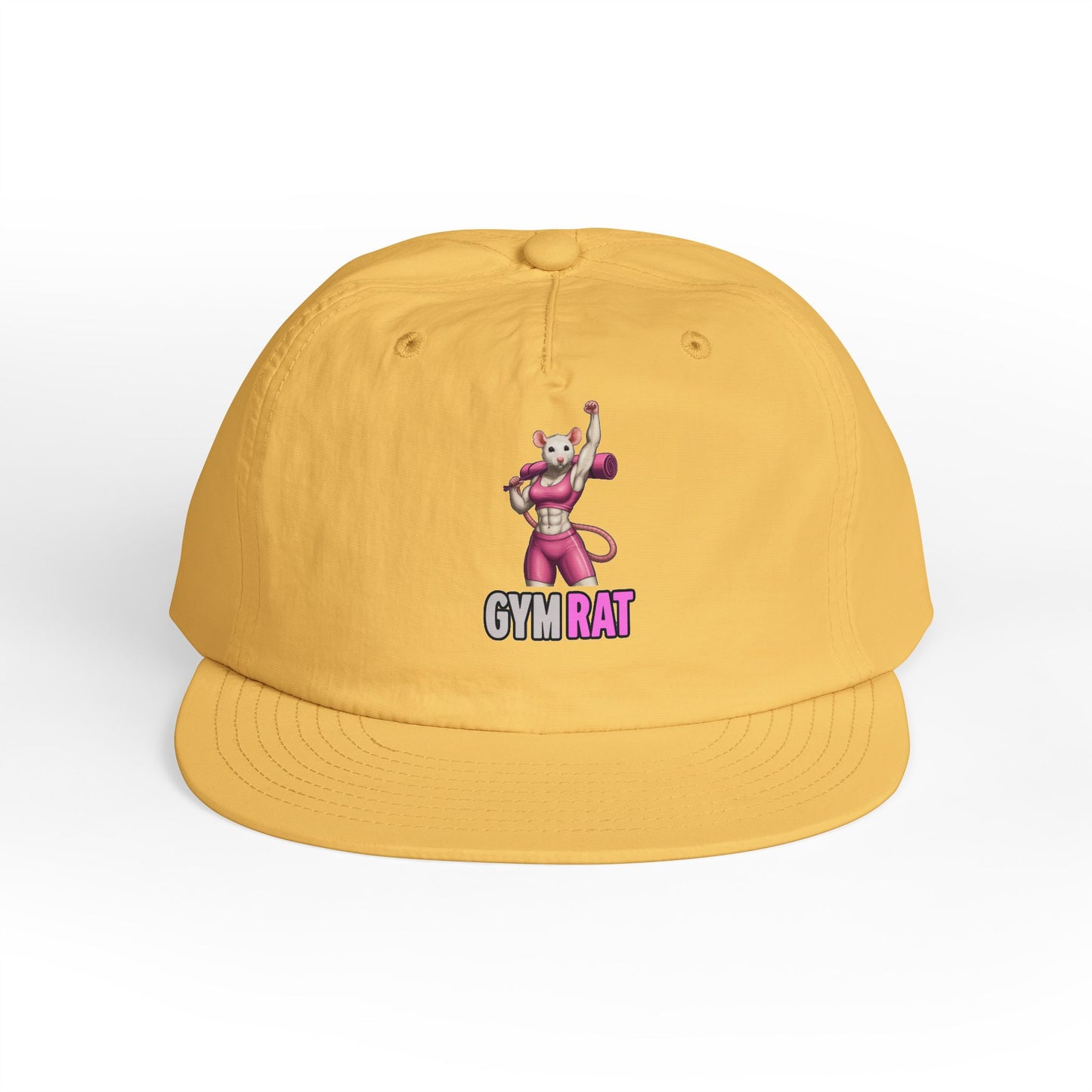 Gym Rat Surf Cap, Fun Baseball Hat, Casual Summer Accessory, Gym Accessory, Active Lifestyle Hat