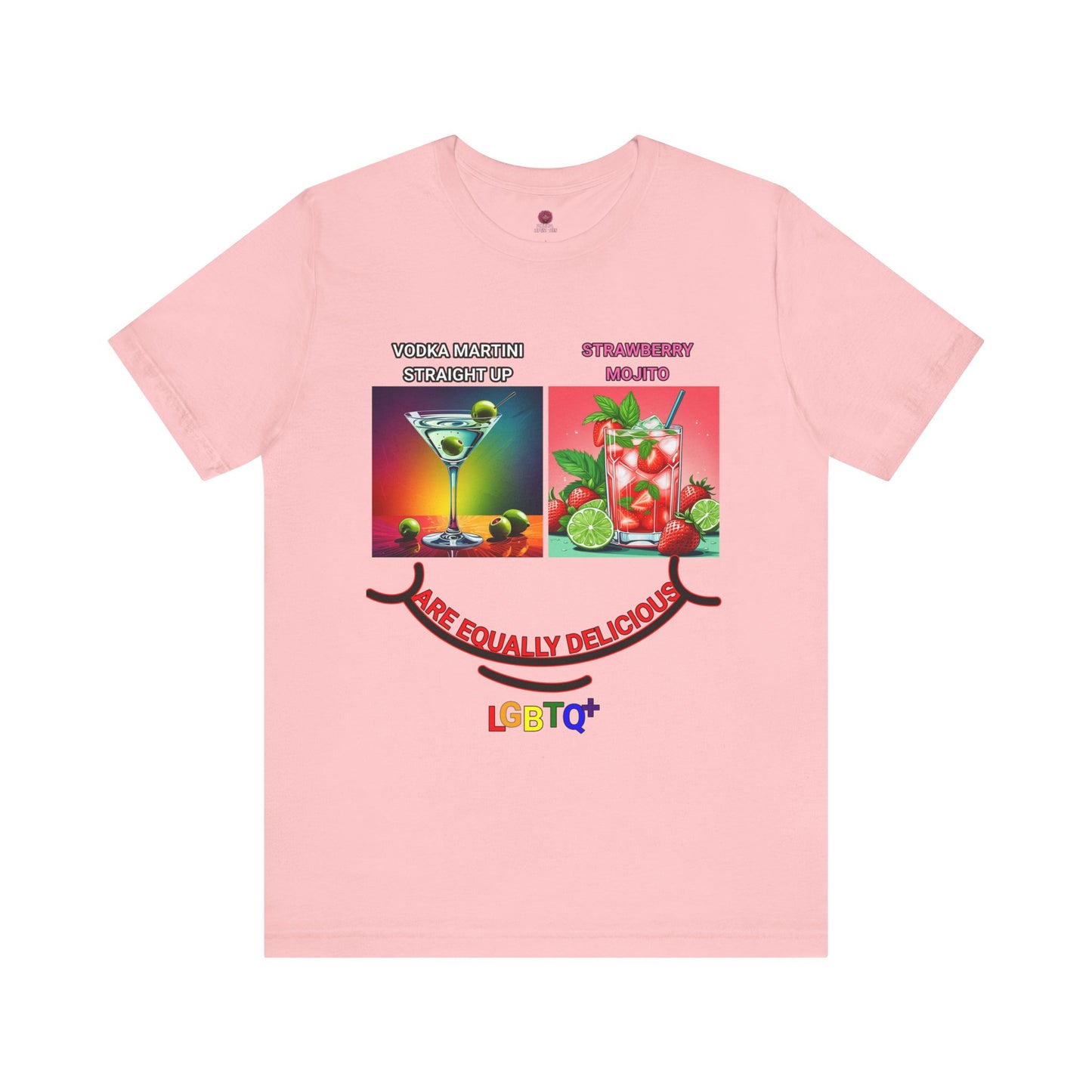 LGBTQ+ All Equally Delicious Cocktails Short Sleeve Tee - Fun Pride Celebrations