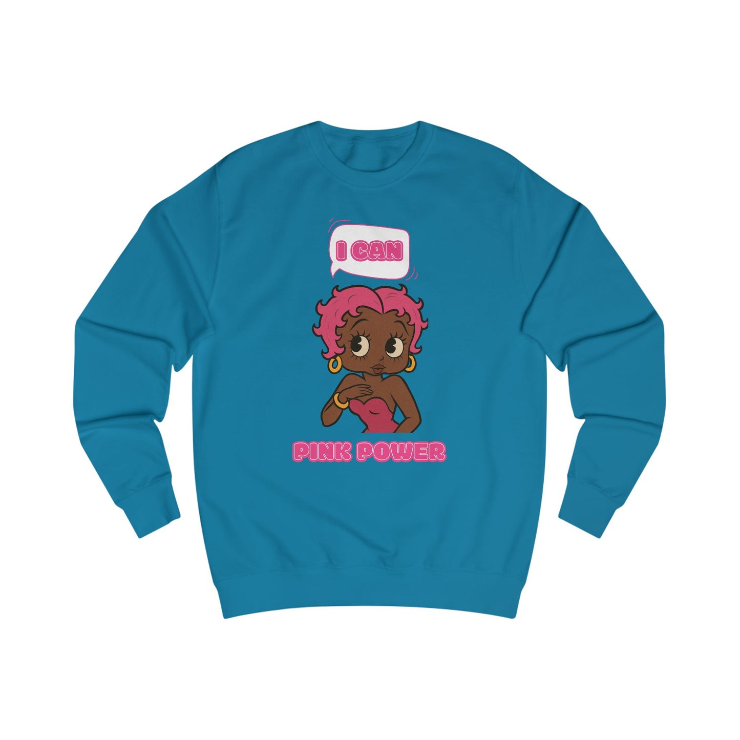 Empowering "I Can" Pink Power Tee, Unisex Graphic Sweatshirt, Fun Casual Wear, Summer Fashion, Feminism Apparel