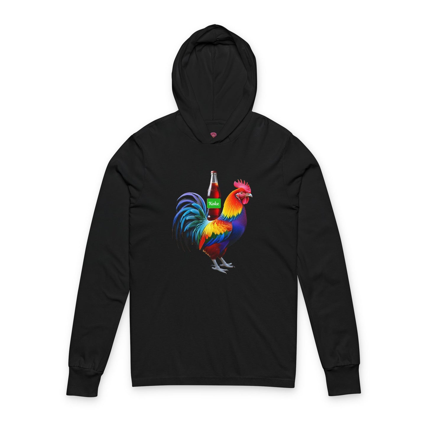 Colorful Koke On The Cock Graphic Unisex Long Sleeve Hooded Tee-Pride