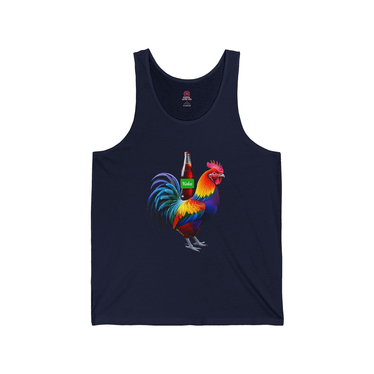 Colorful Koke On The Cock Graphic Unisex Tank Top-Pride