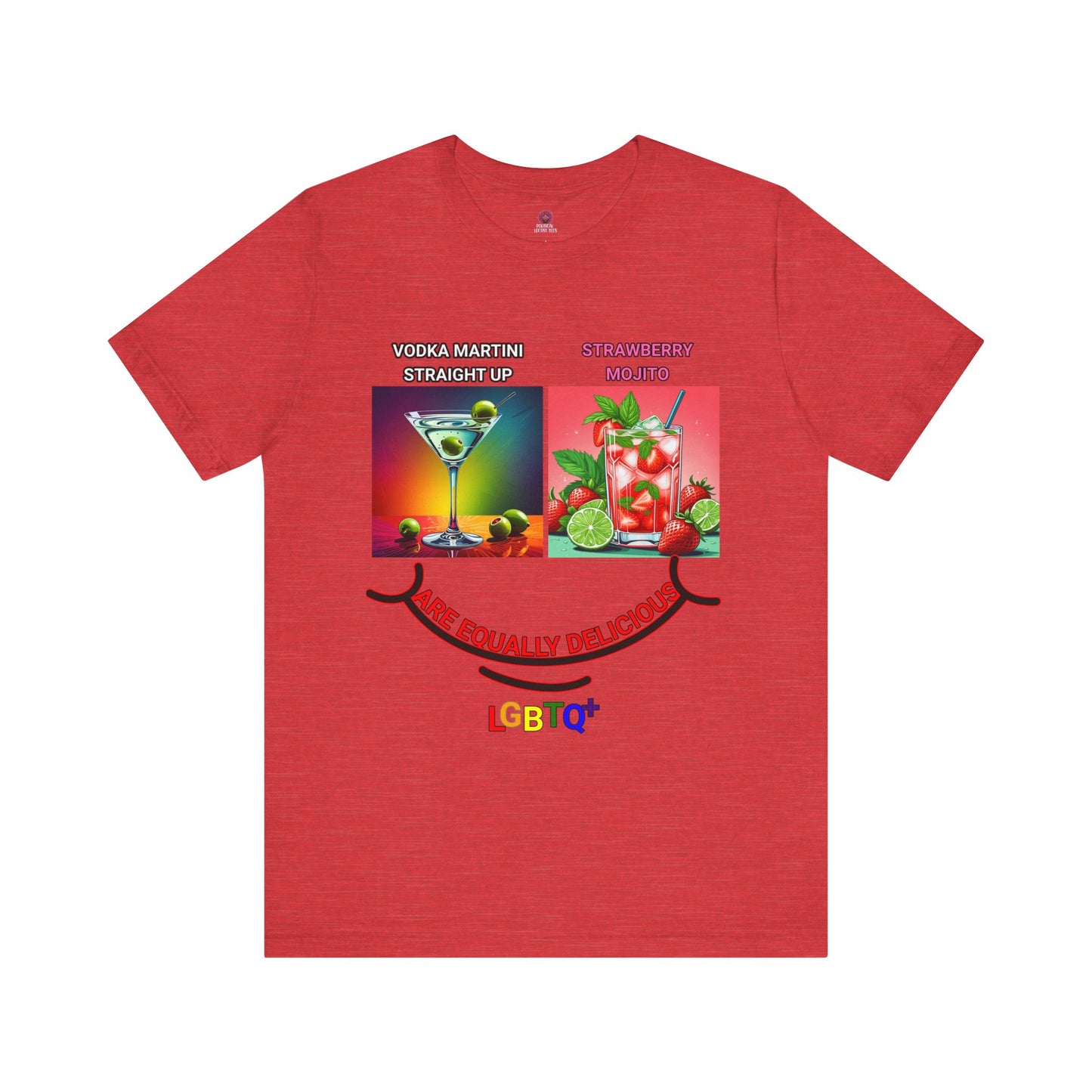 LGBTQ+ All Equally Delicious Cocktails Short Sleeve Tee - Fun Pride Celebrations