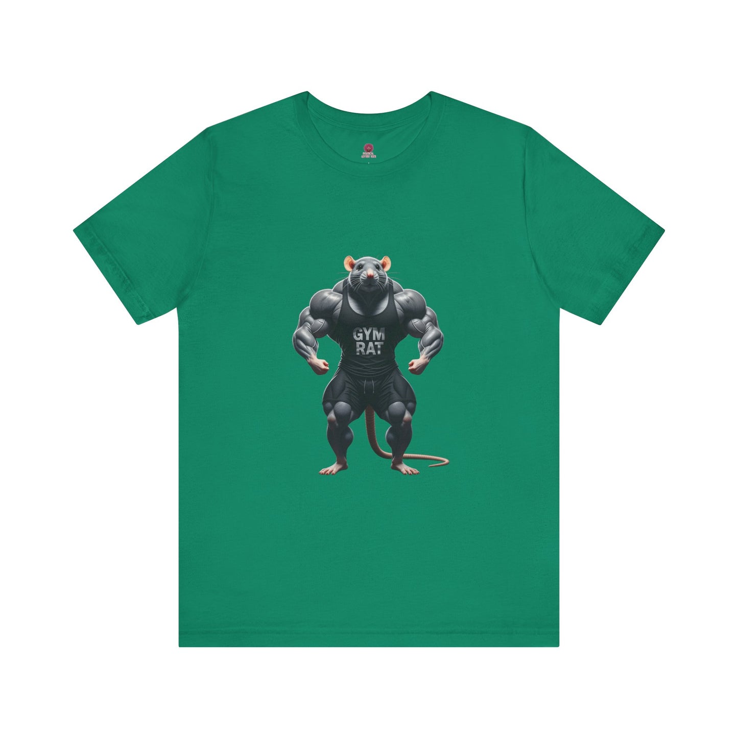 Gym Rat Men's Jersey Tee, Front & Back Design, Funny Gym Shirt for Fitness Lovers, Workout Tee for Animal Enthusiasts, Fitness Gift for Him/Her