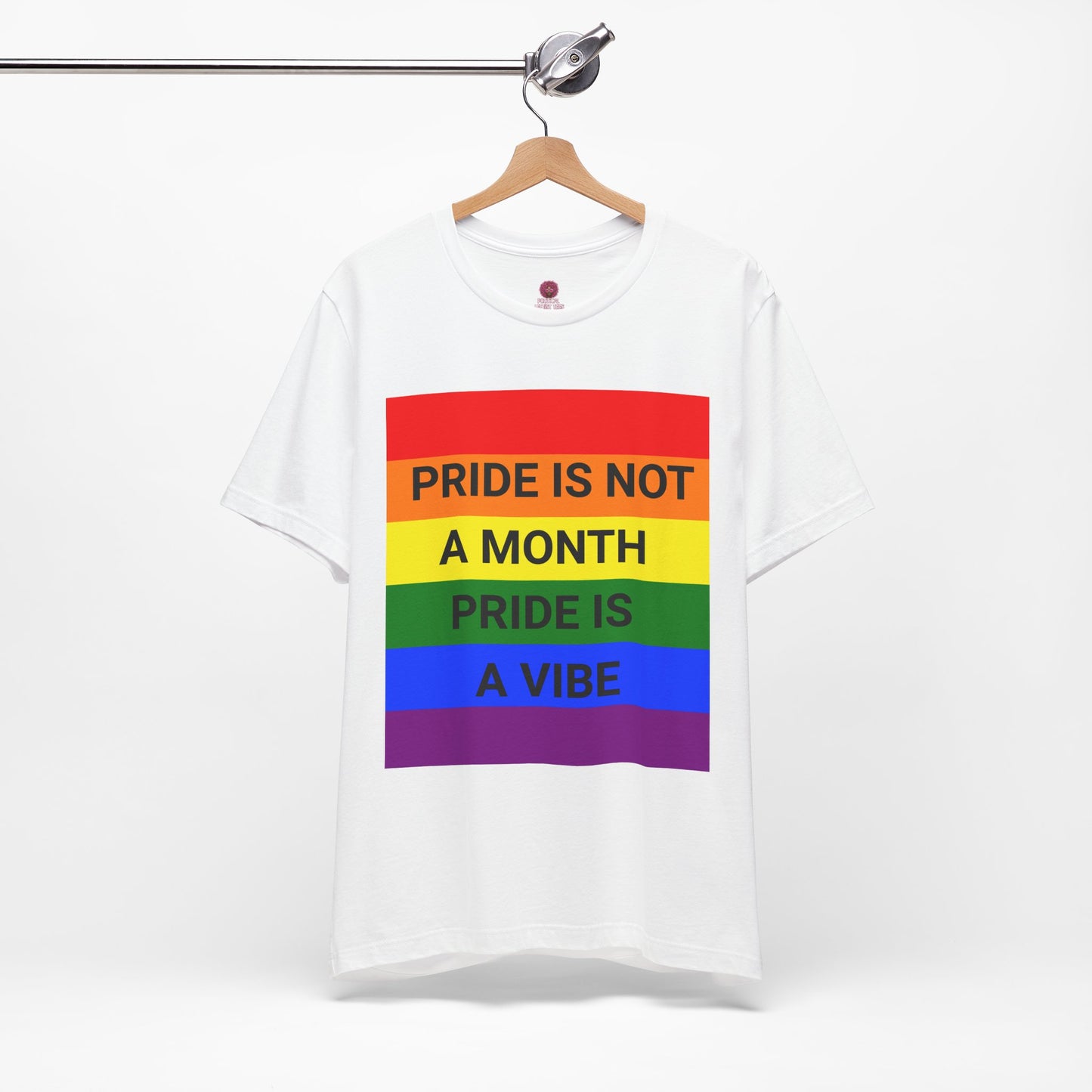 Pride Vibe Unisex Graphic T-Shirt, LGBTQ+ Pride Month Apparel, Rainbow Pride Clothing