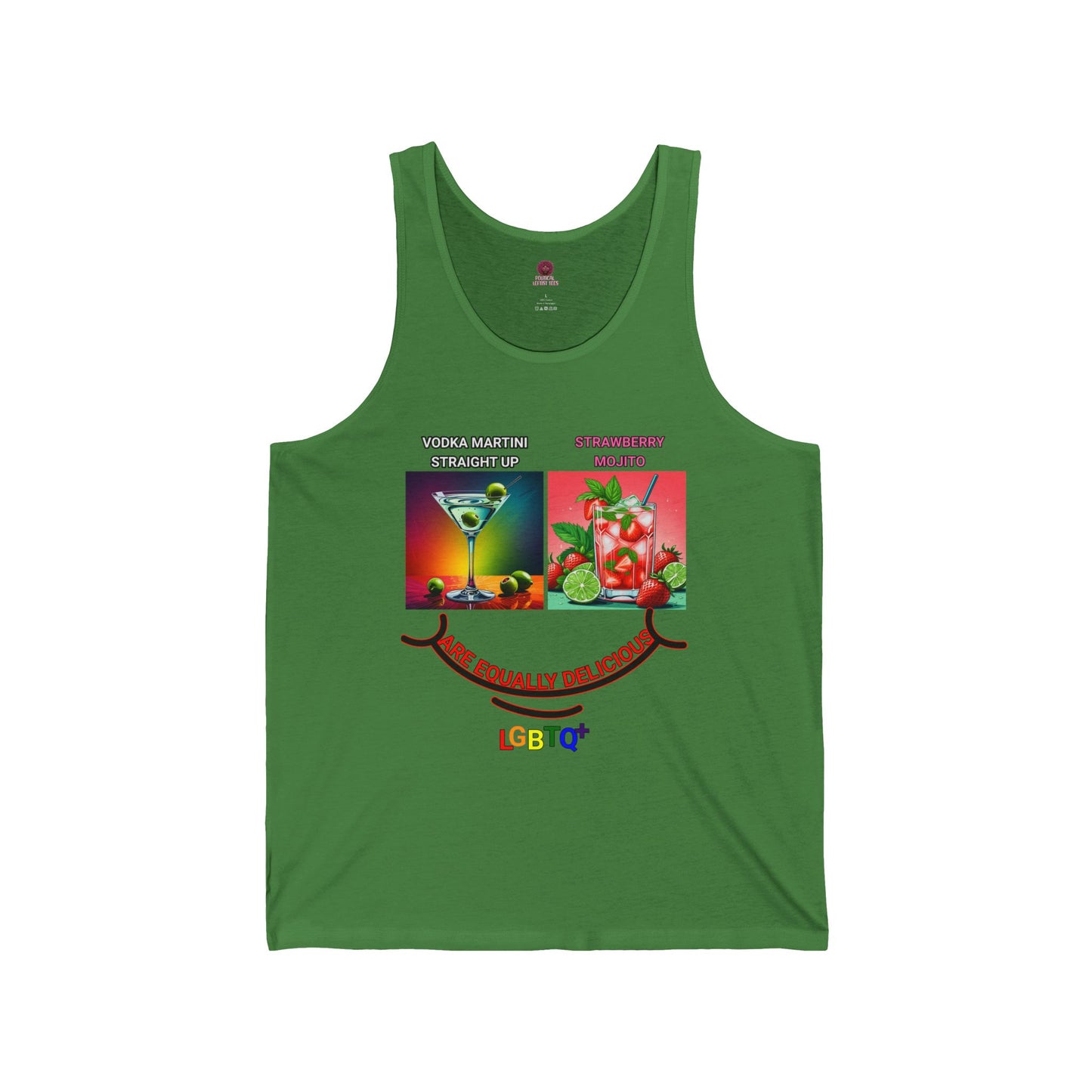 LGBTQ+ All Equally Delicious Cocktails Short Sleeve Tee - Fun Pride Tank Top for Celebrations