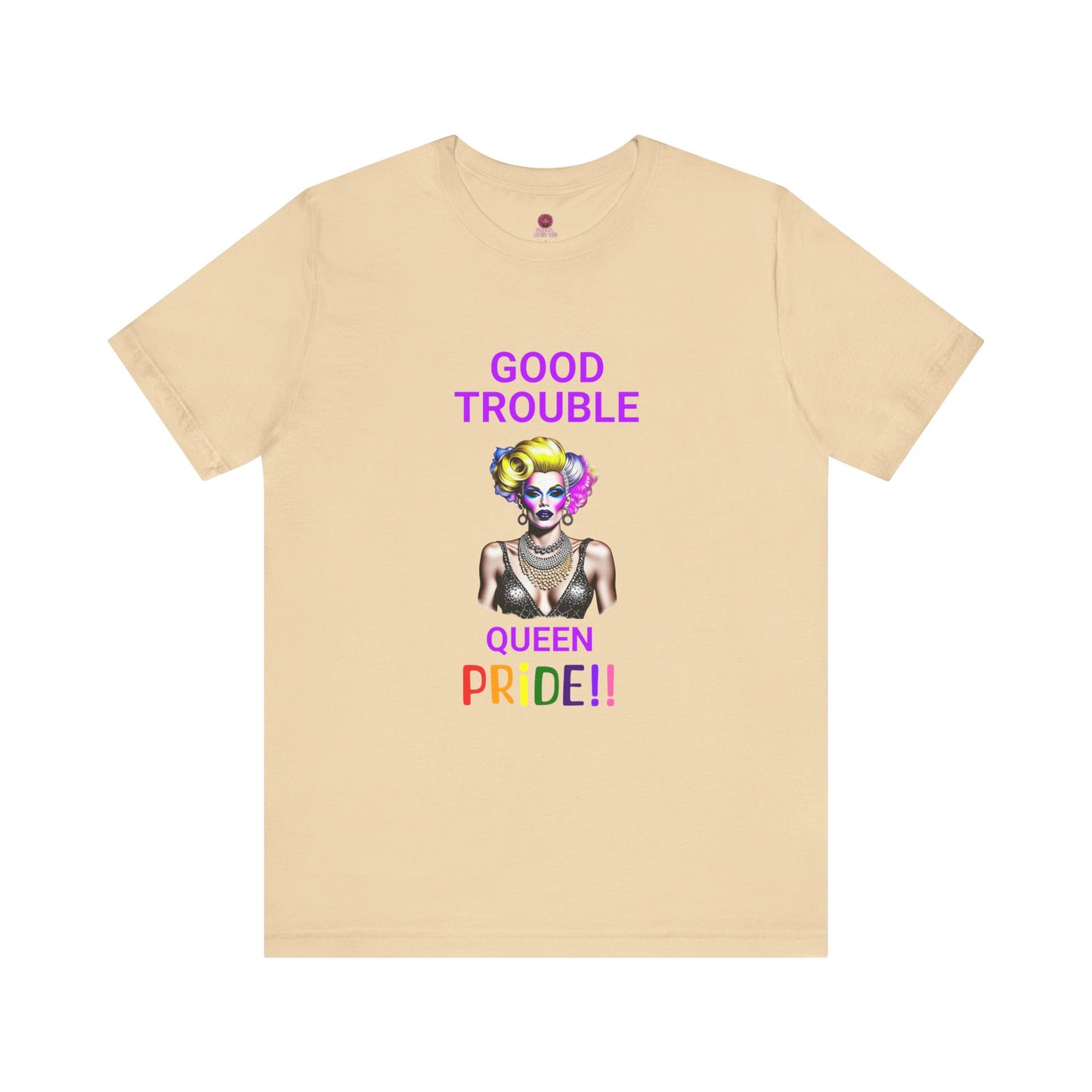 Pride Graphic Tee - "Good Trouble Queen" Unisex Jersey T-Shirt