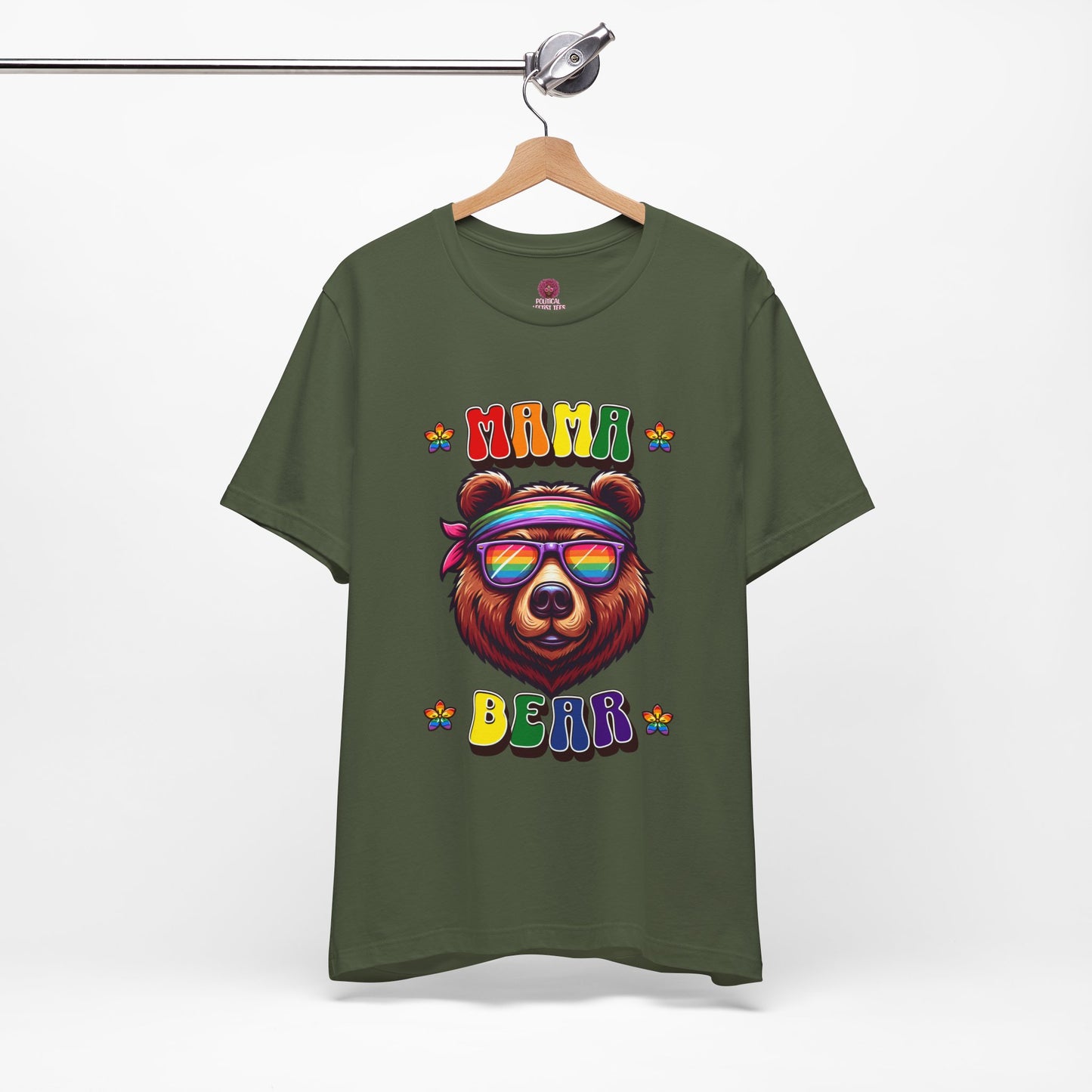 Mama Bear Retro Summer Vibes Pride Tee