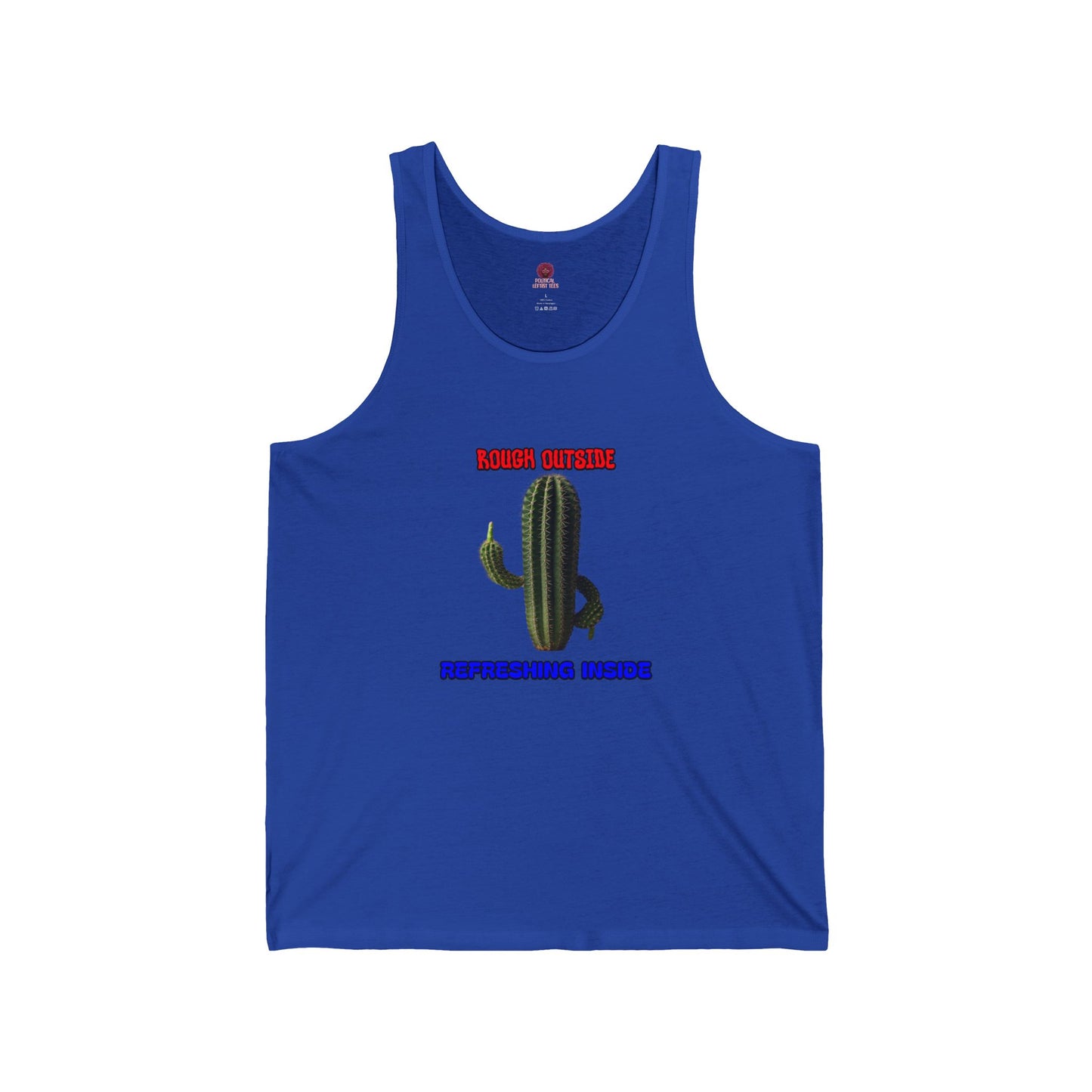 Rough Outside Refreshing Inside Cactus Themed Unisex Tank Top, Summer Vibes Tee, Refreshing Humor Top