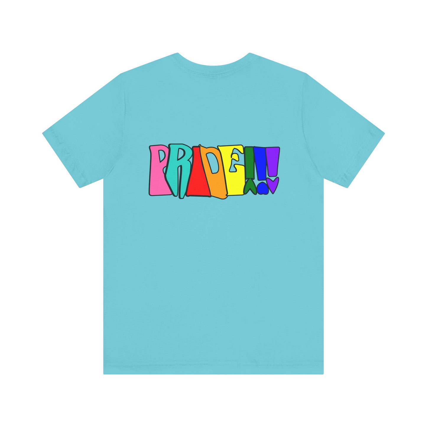 Colorful Front and Back Graphic Pride Unisex Tee - Why? You Support "a man"" Statement Shirt