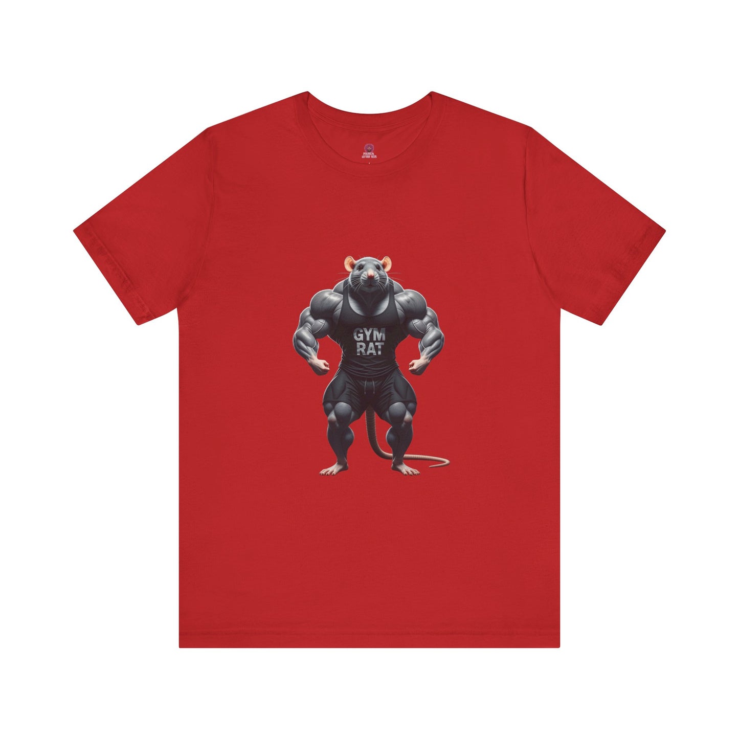 Gym Rat Men's Jersey Tee, Front & Back Design, Funny Gym Shirt for Fitness Lovers, Workout Tee for Animal Enthusiasts, Fitness Gift for Him/Her