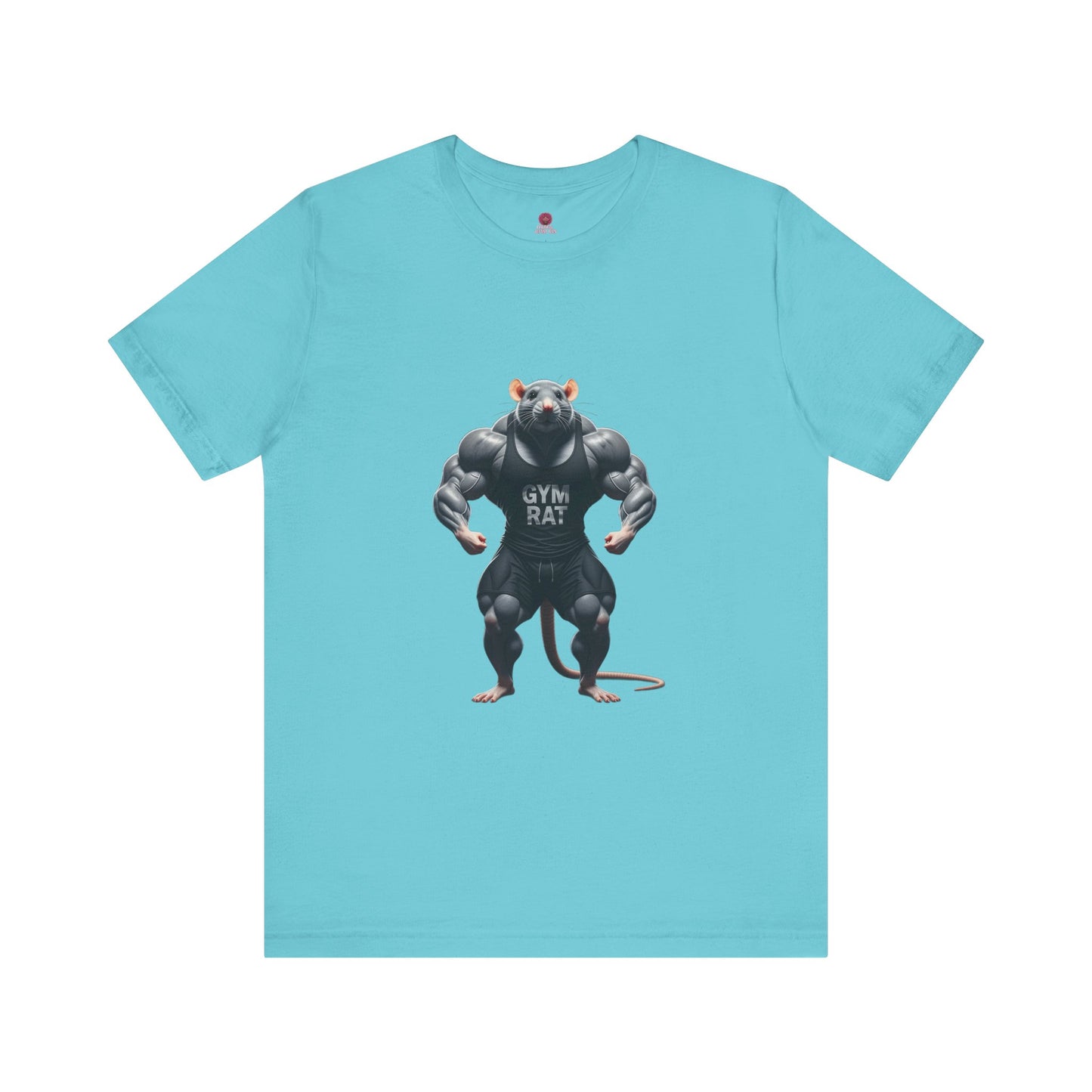 Gym Rat Men's Jersey Tee, Front & Back Design, Funny Gym Shirt for Fitness Lovers, Workout Tee for Animal Enthusiasts, Fitness Gift for Him/Her
