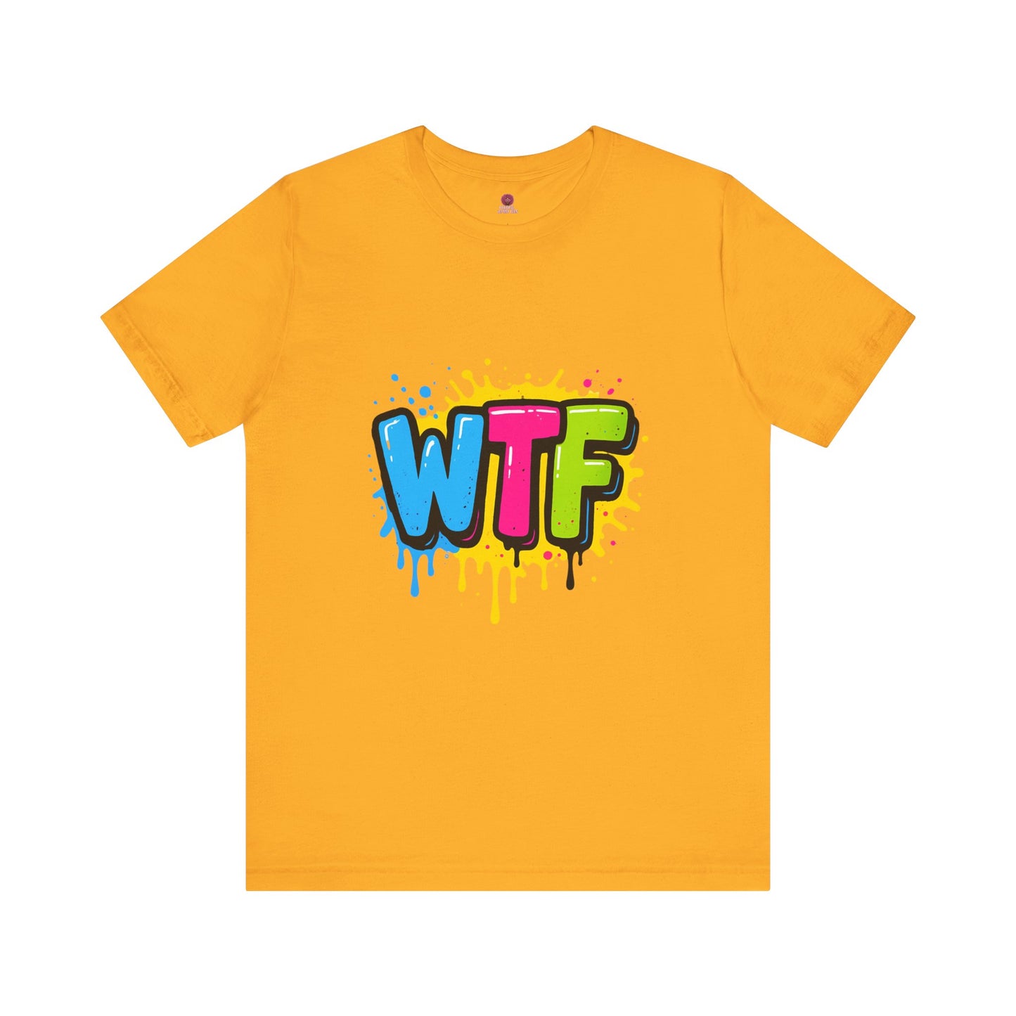 Colorful Back & Front Graphic WTF Tee, Vibrant Unisex Shirt, Fun Casual Wear, Streetwear Style, Everyday Comfort Tee