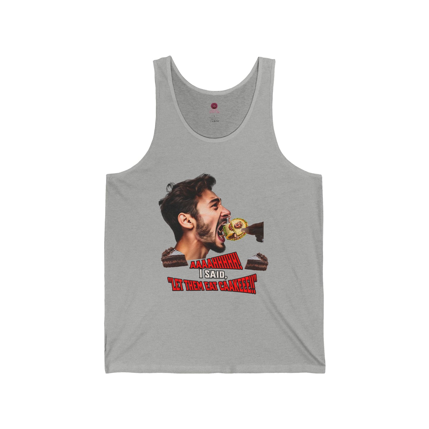 Funny Let Them Eat Cake, Unisex Tank Top, Humorous Gift