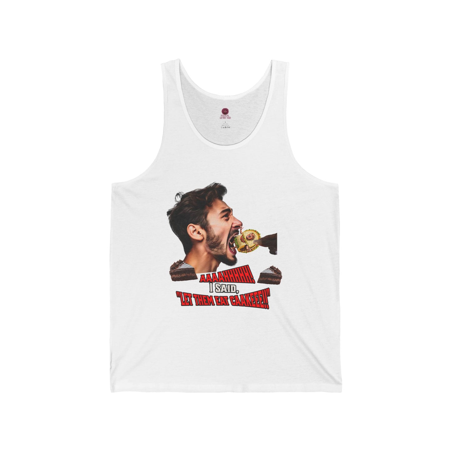 Funny Let Them Eat Cake, Unisex Tank Top, Humorous Gift