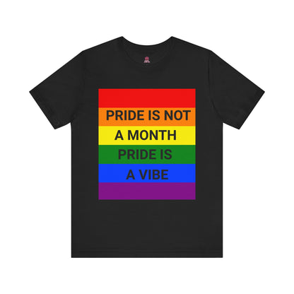 Pride Vibe Unisex Graphic T-Shirt, LGBTQ+ Pride Month Apparel, Rainbow Pride Clothing