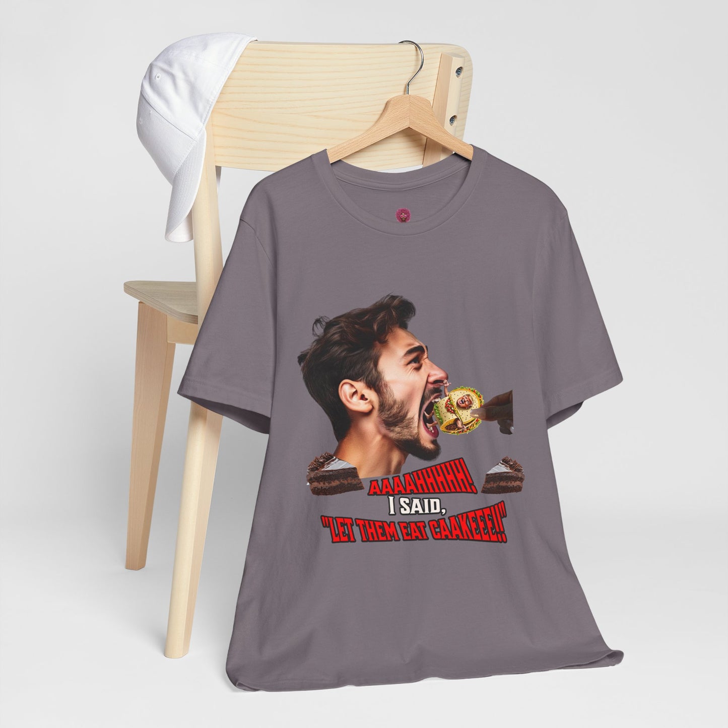Funny Let Them Eat Cake Tee, Unisex Jersey T-Shirt, Humorous Gift
