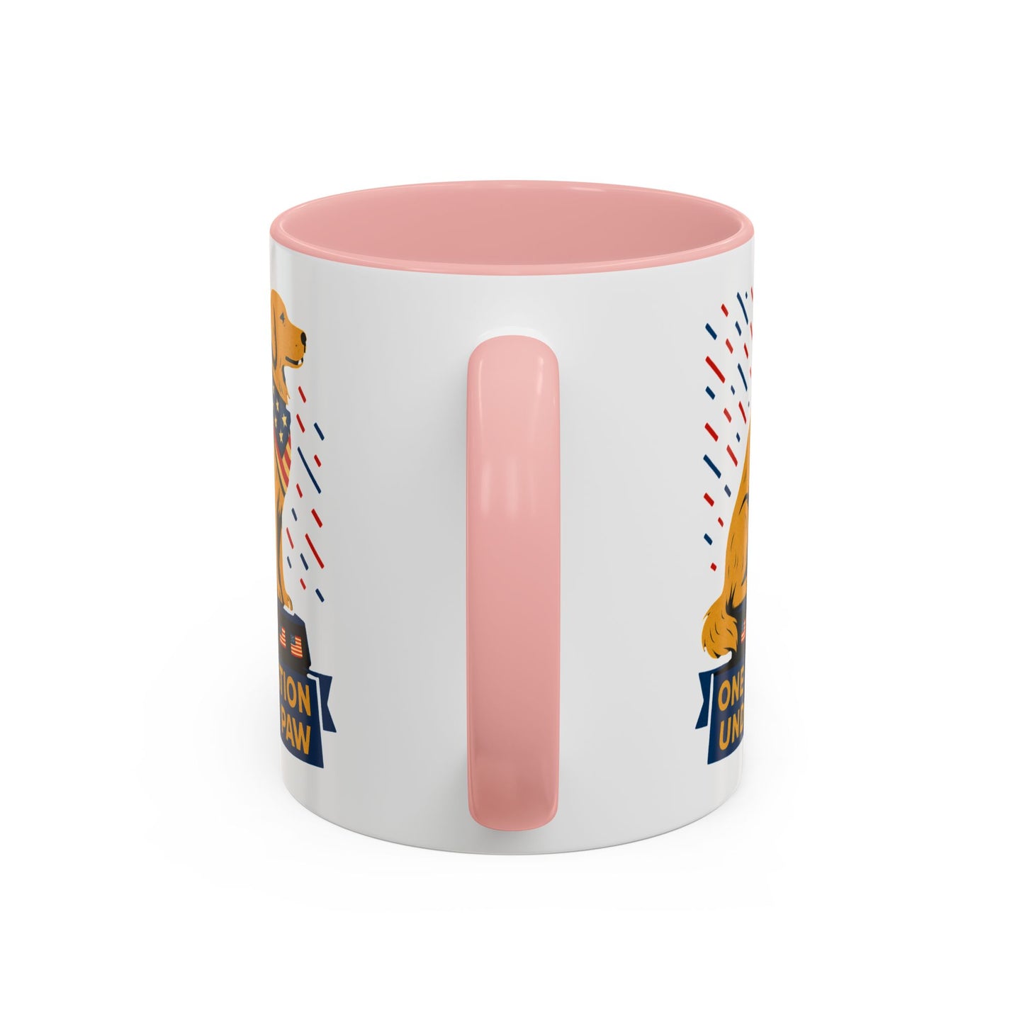 Patriotic Dog Coffee Mug for Dog Lovers, One Nation Under Paw Mug, 4th of July Gift, Animal Lover's Cup, USA Pride Mug