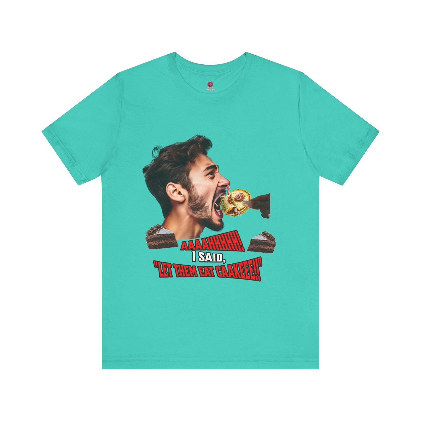 Funny Let Them Eat Cake Tee, Unisex Jersey T-Shirt, Humorous Gift