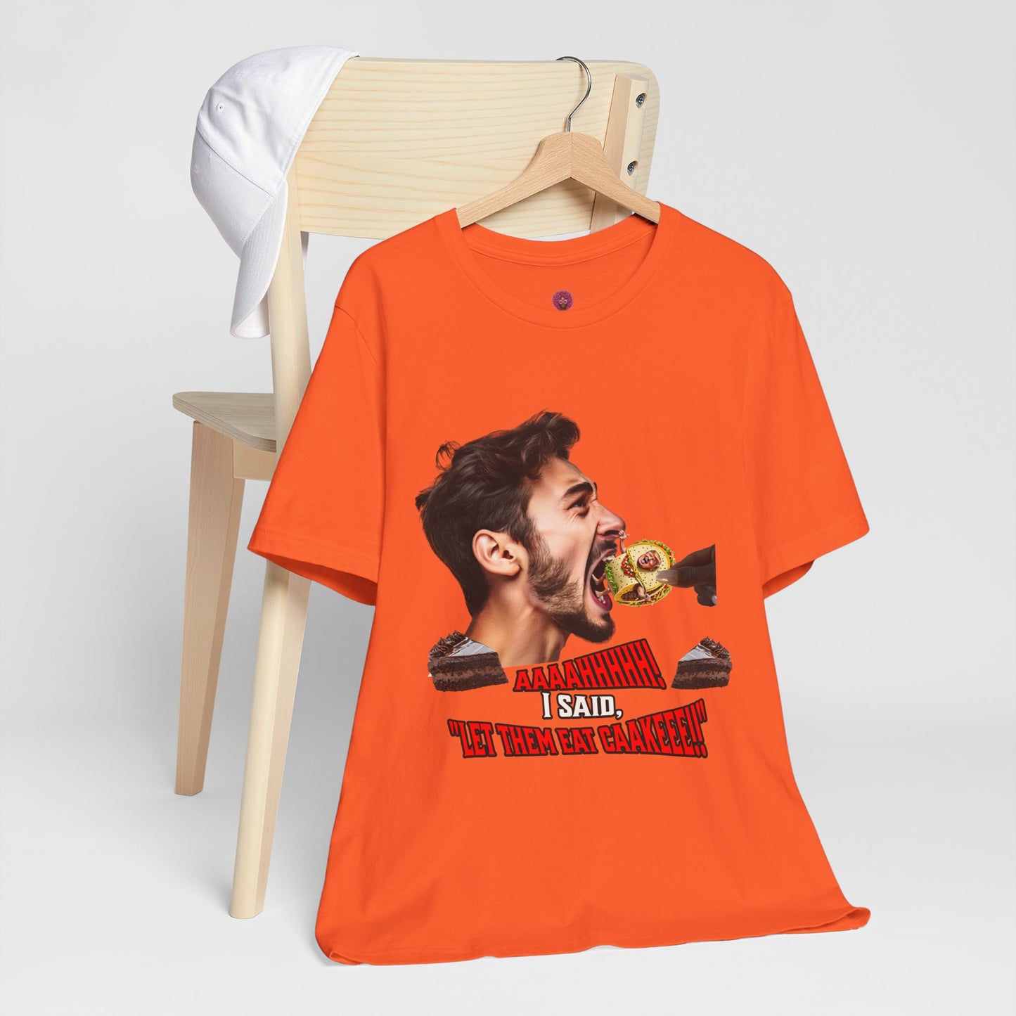 Funny Let Them Eat Cake Tee, Unisex Jersey T-Shirt, Humorous Gift