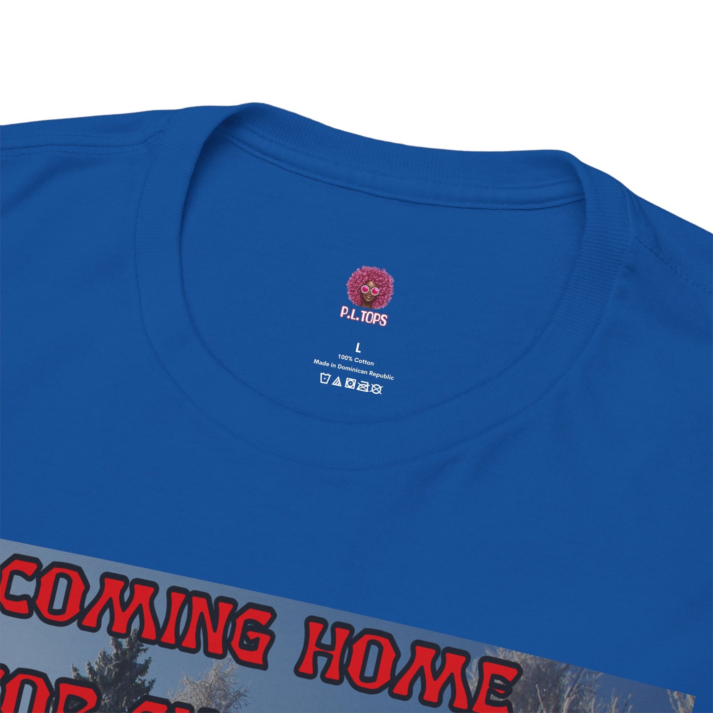 Christmas Chicken T‑Shirt — “F-Caw-F Home for Christmas” Funny Holiday Tee