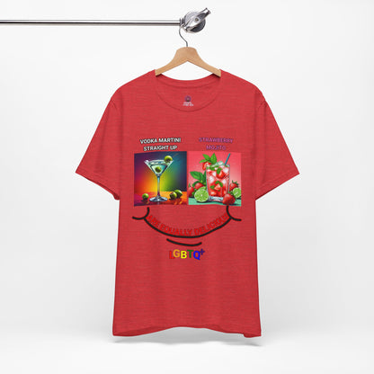 LGBTQ+ All Equally Delicious Cocktails Short Sleeve Tee - Fun Pride Celebrations