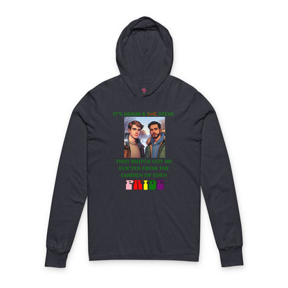 Funny Pride "That Biatch Got Me Evicted From the Garden of Eden" Unisex Long Sleeeve Hooded Tee