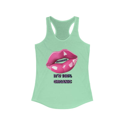 Super Head Gurl It's 100% Organic Women's Racerback Tank, Fun Graphic T-Shirt, Stylish Everyday Top