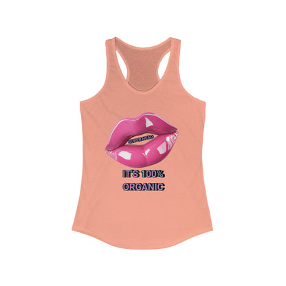 Super Head Gurl It's 100% Organic Women's Racerback Tank, Fun Graphic T-Shirt, Stylish Everyday Top