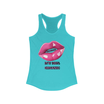 Super Head Gurl It's 100% Organic Women's Racerback Tank, Fun Graphic T-Shirt, Stylish Everyday Top