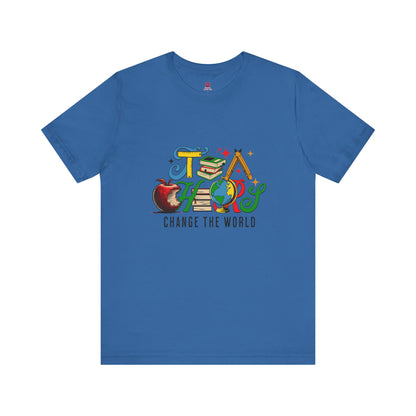 Teacher's Change the World Tee, Inspirational T-Shirt, Gift for Educators, Back to School