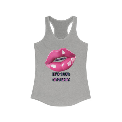 Super Head Gurl It's 100% Organic Women's Racerback Tank, Fun Graphic T-Shirt, Stylish Everyday Top