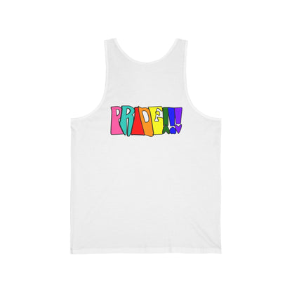 Front and Back Graphic Pride Unisex Tank Top - Why? You Support "a man"" Statement Shirt