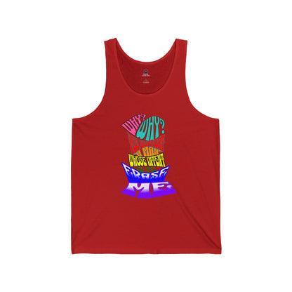 Front and Back Graphic Pride Unisex Tank Top - Why? You Support "a man"" Statement Shirt
